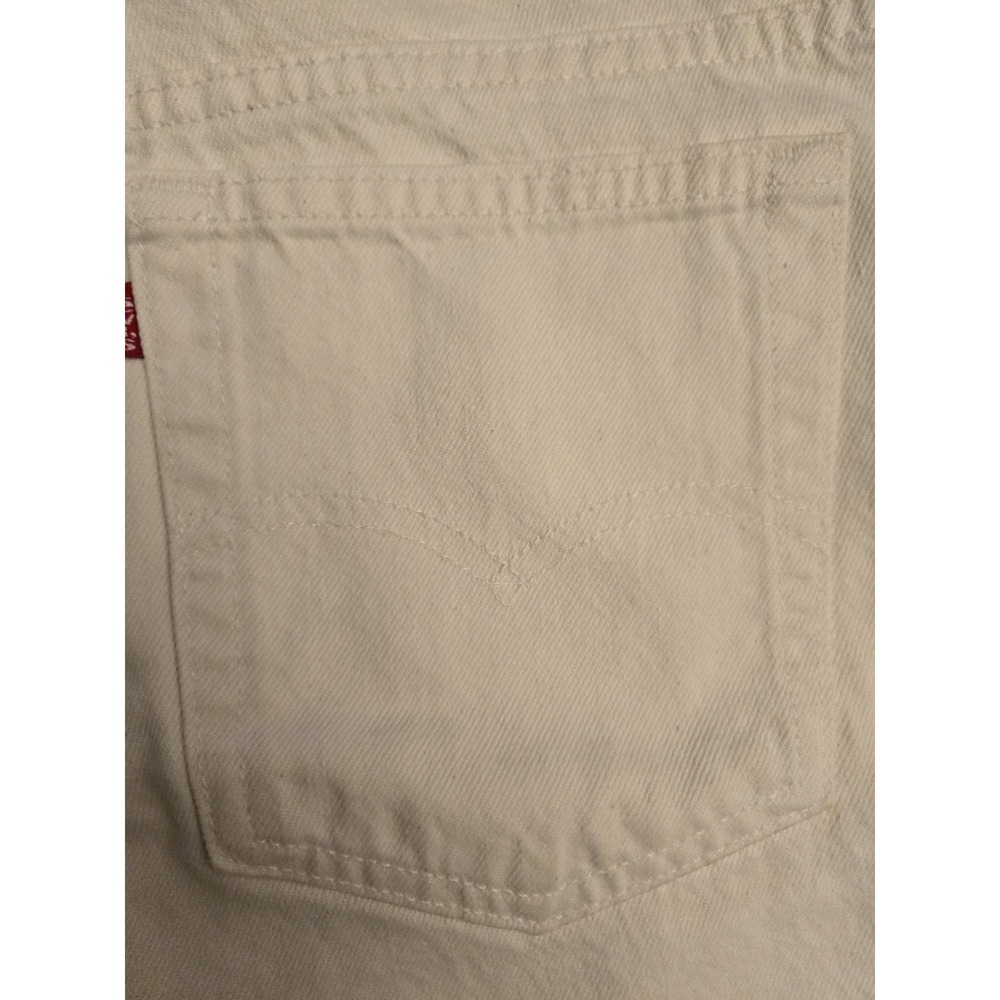 Vintage 90s Levis 550 Shorts Womens 13 White Relaxed High Rise Denim USA Made - Picture 5 of 13
